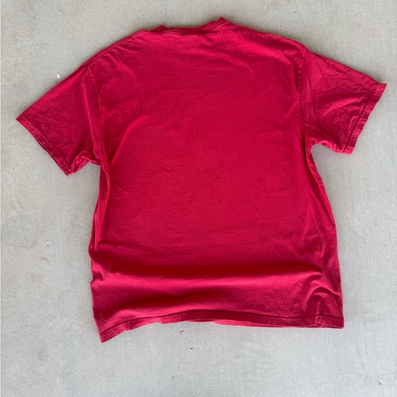 ‘K.Dot’ BIG FACE GRAPHIC PORTRAIT XL Coton Colors Red Tee - Picture 4 of 4